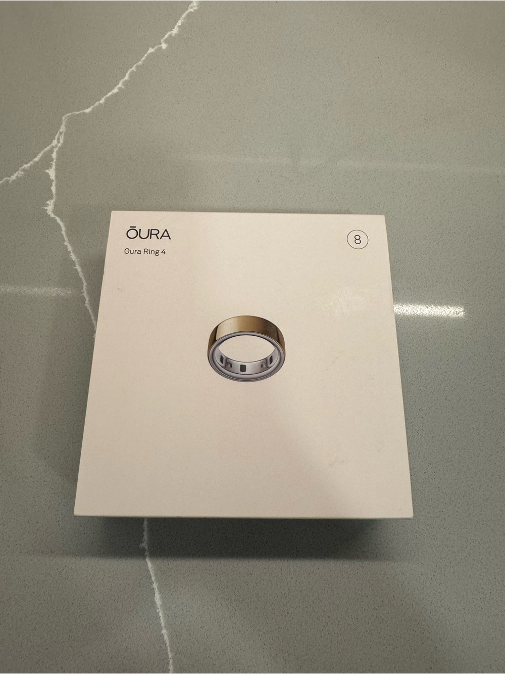 Oura Ring 4 Smart Ring in Gold - Size 8